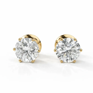 Timeless Lab Grown Diamond Stud <b>Earrings</b> in 14K Solid Gold Certified Dainty Minimalist <b>Fine</b> Jewelry Bridal Wedding Gift - Product Image 1