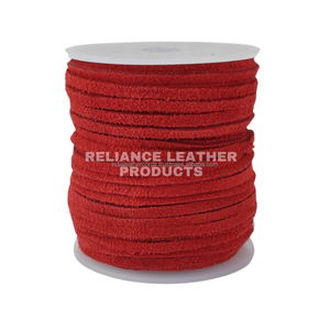 Direct Factory Wholesale Genuine Flat Suede Red Leather Cord <b>String</b> for Jewelry Soft Durable Beads for Necklaces Charm Jewelry - Product Image 1
