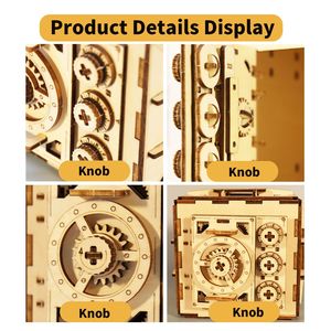 Puzzle 3D in Legno per Adulti, Kit Modello Combinabile Fai-da-te in Compensato per la Costruzione di un Contenitore Meccanico - Product Image 3