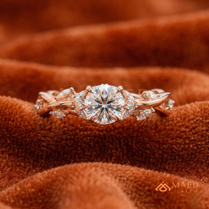 Elegant Round Cut Moissanite Bridal <b>Ring</b> <b>Set</b> for <b>Women</b> Rose Gold Wedding Jewelry Gift USA - Product Image 1