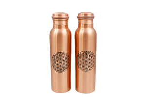 Eco-Friendly <b>Copper</b> Peacock Blossom Water <b>Bottle</b> Traditional Luxury Design - Product Image 3