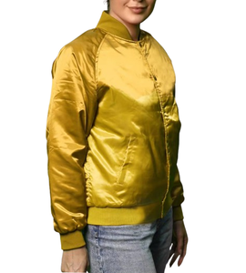 Nouvel Arrivage 2026 – Blouson universitaire personnalisé en satin doré, respirant, grande taille, pour lycée, vente en gros, pour femmes - Product Image 4