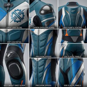 Traje de Motociclismo Profesional de Cuero con Protección CE, Traje de Carreras de Motocicleta con Protección Completa para Hombre, Traje Deportivo para Pista - Product Image 6