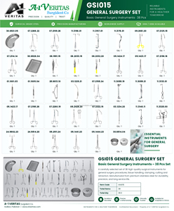 Juego de 38 Piezas de Instrumentos Básicos de Cirugía General |   Kit Quirúrgico de Acero Inoxidable Médico |   Equipo Quirúrgico Profesional para Hospitales - Product Image 4