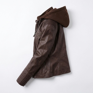 Chaqueta de cuero estilo urbano para mujer, ropa de invierno de primera calidad, último diseño en cuero genuino, nueva chaqueta de moda para mujer - Product Image 6