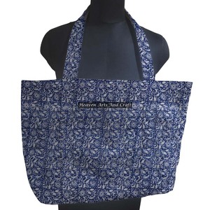 Sac fourre-tout imprimé en toile de coton fait à la main équitable sac à bandoulière week-end voyage sac de transport Fairtrade Shopping Office - Product Image 1