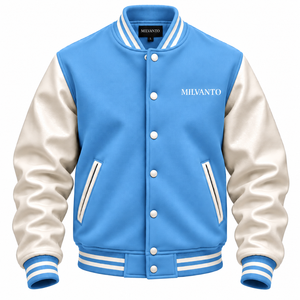 Chaqueta Universitaria de Cuero con Mangas de Cuero, Chaqueta de Béisbol Letterman de Invierno, Chaqueta Universitaria con Logotipo Personalizado, Chaqueta Bomber de Moda de Alta Calidad para Hombre - Product Image 2