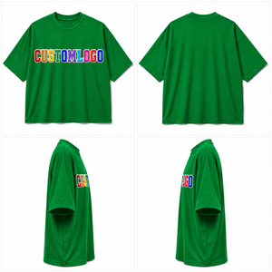 Camiseta de Manga Corta Verde para Hombre con Logotipo Personalizado, 100% Algodón Jersey, Cuello Redondo, Diseño con Letra Impresa en la Parte Delantera, Corte Regular Informal - Product Image 5