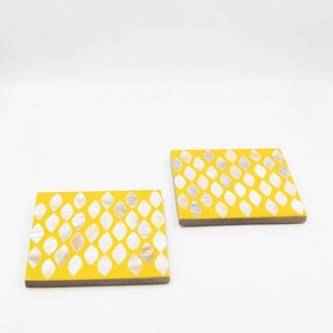 Square Mother of Pearl Inlay Eco-Friendly Classic Design Handmade Coaster Cup Mats <b>Table</b> <b>Decoration</b> <b>Accessories</b> - Product Image 2