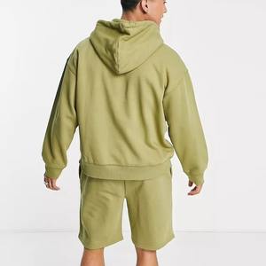 Ensemble de survêtement pour homme personnalisé, décontracté, en molleton, brodé, à manches courtes, avec short, de haute qualité, 100% coton - Product Image 1