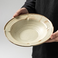 Bol à pâtes rustique fait main, assiettes de restaurant, vaisselle en céramique, bols en céramique pour salade, grès thermorésistant