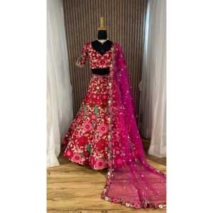 Hermosa ropa de fiesta para mujer Lehenga Choli con conjunto Dupatta - Product Image 1