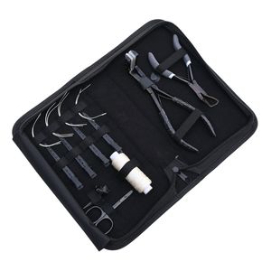 Kit de Herramientas para Extensiones de Cabello de Salón: Alicates de Presión para Tap-In, Herramienta de Extracción, Agujas Curvas, Pinzas, Tijeras, Herramienta de Separación, Kit de Hilos para Cabello - Product Image 1