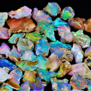 Opale de Welo d'Éthiopie naturelle brute, opale de feu, lot de pierres précieuses en vrac pour la fabrication de bijoux, pierre lapidaire - Product Image 1