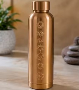 Handmade Copper Water <b>Bottle</b> 1000ml Tumbler/Mug Vintage Sport Eco Design Leak Proof & Joint Free Boiling Water Applicable - Product Image 1