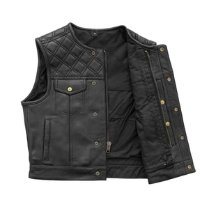 Gilet en cuir respirant pour homme, design tendance automne, coupe-vent, loisirs, haute qualité, sans manches - Product Image 4