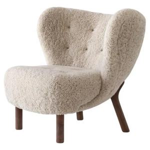 Poltrona Lounge Mid-Century Little <span class=keywords><strong>Petra</strong></span> VB1 con Poggiapiedi, Rivestimento in Pelle di Pecora, Prezzo di Fabbrica, per Appartamenti <span class=keywords><strong>e</strong></span> Hotel - Product Image 1