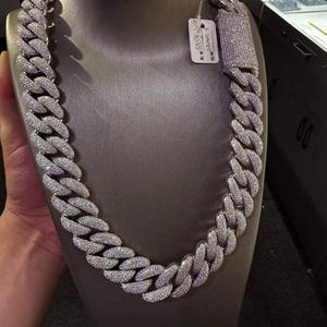 Collier chaîne tennis en argent sterling 925 de haute qualité avec moissanite, coupe brillante, bijoux raffinés, collier statement - Product Image 3