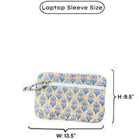 Housse pour ordinateur portable en coton matelassé 13/15 pouces, fermeture à glissière, douce, durable, protectrice, luxueuse, moderne, élégante, tendance