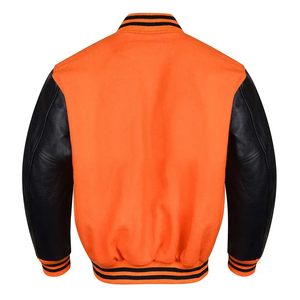 Veste universitaire unisexe personnalisable à prix abordable, vente directe usine, nouvelle collection, élégante, chaude pour l'hiver, à capuche, style géométrique, baseball - Product Image 2