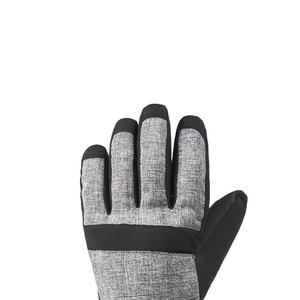 Guantes de esquí unisex con dedos completos, térmicos, aislantes, para actividades al aire libre en invierno, color gris y negro, con cierre de velcro. - Product Image 5