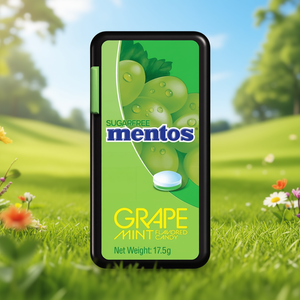 Mentos - Caramelos Masticables Sin Azúcar con Sabor a Uva y Menta, 17.5g, Paquete de 12 Unidades en Caja - Product Image 3