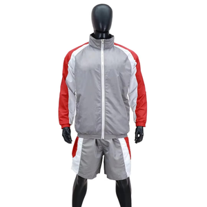 Custom Quarter Zip up <b>Pullover</b> Jacket Mesh Lined Shorts Nylon Windbreaker Tracksuit for <b>Men</b> - Product Image 2