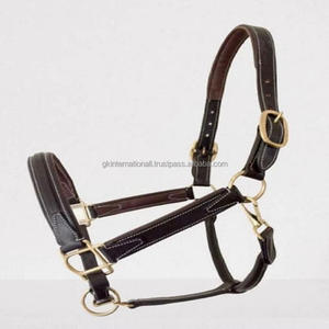 Caballo ecuestre de cuero con cuello Halter, fabricante de India en tamaños y colores personalizados con costura completa y relleno de cuero - Product Image 5