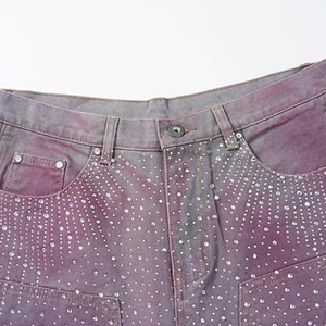 Pantalones Cortos de Mezclilla de Algodón de Alta Calidad para Hombre, Transpirables, de Secado Rápido, Cintura Elástica, Cintura Media, Ropa Deportiva para Exteriores, de Fábrica - Product Image 2