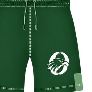 Pantalones Cortos de Rugby Verde Oscuro y Blanco, Cintura Elástica con Cordón, Uniforme de Equipo Geométrico Personalizado, Ropa Deportiva Transpirable para Entrenamiento - Product Image 3
