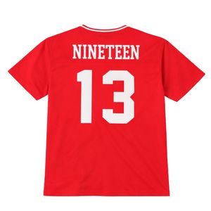 Delta Sigma Theta Oversized Chenille Football Jersey Tee Red for Women Comfortable Fit Premium Greek Sorority Apparel - Product Image 5
