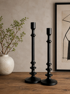Premium Modern <b>Black</b> Aluminum Eco-Friendly Durable <b>Candlestick</b> <b>Holder</b> Home & Wedding Decor Tabletop Candle Stand - Product Image 3