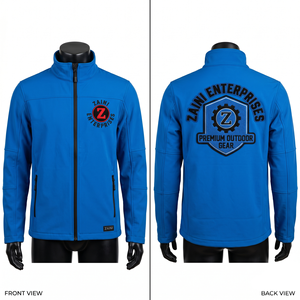 เสื้อแจ็คเก็ตซอฟต์เชลล์ลำลองสำหรับผู้ชาย ZAINI รุ่นฤดูใบไม้ร่วง 220 GSM พรีเมียม สามชั้น โพลีเอสเตอร์ผสมสแปนเด็กซ์ สีเขียวมะกอก ล้างทำความสะอาดได้ ODM เสื้อผ้าสำหรับกิจกรรมกลางแจ้ง - Product Image 1