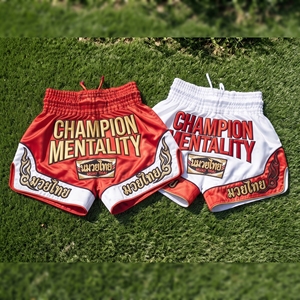 Shorts de Muay Thai en polyester, vente en gros, sublimation personnalisée, entraînement de kickboxing, MMA, vêtements de combat, shorts de Muay Thai, boxe - Product Image 1
