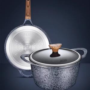 Ensemble de plats à gratin modernistes en céramique avec couvercle en verre et poignée en bois, idéal pour les repas quotidiens et les occasions spéciales - Product Image 4