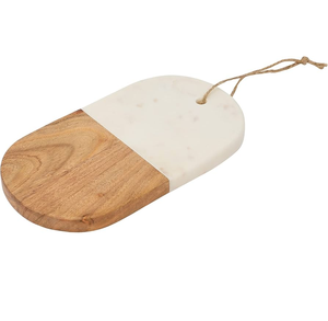 Tabla de Cortar de Mármol de Alta Calidad, Tabla de Servir de Madera y Mármol, Tabla de Cortar de Acacia Ecológica y Elegante - Product Image 3