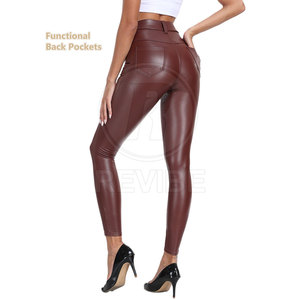 เลกกิ้งหนังผู้หญิงคลาสสิก เอวสูง ดีไซน์เรียบหรู สำหรับสไตล์ทันสมัย - Product Image 3