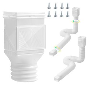 Lot <span class=keywords><strong>de</strong></span> 2 extensions flexibles pour <span class=keywords><strong>gouttière</strong></span> <span class=keywords><strong>de</strong></span> 22 po (56 cm) et 63 po (160 cm), avec <span class=keywords><strong>filtre</strong></span> à <span class=keywords><strong>eau</strong></span> extérieur, pour évacuation des eaux pluviales - Product Image 2