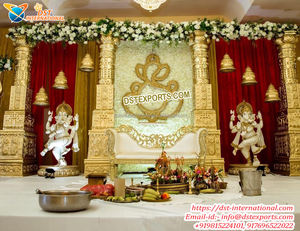 Estilo abierto Srilankan Poruwa Ceremonia Escenario Decoración Mejor evento Decoración Boda abierta Escenario Boda hindú Escenario abierto Mandap Decor EE. UU. - Product Image 3