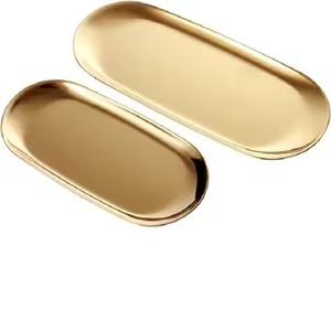 Plateau de service moderne en métal pour chocolats, plateau de présentation élégant pour desserts et bonbons, centre de table élégant pour événements - Product Image 1