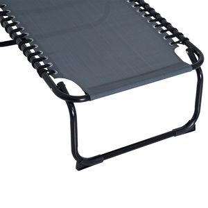Sdraio Pieghevole da Esterno a 4 Posizioni Reclinabili, Sedia a Rete Traspirante per Piscina, Lettino Prendisole per Patio - Product Image 3