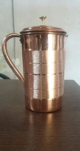 Copper jug set for refined luxury serving presentation <b>water</b> serving metal set with <b>glasses</b> durable reusable kitchen dining drin - Product Image 5