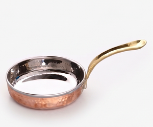 Handmade Copper Sauce <b>Pan</b> With Stainless Steel Lining <b>And</b> Zinc Alloy Handle Classic Design For Gas <b>And</b> Induction Cooker - Product Image 1