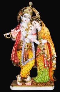 Belle statue de Radha Krishan en marbre - Product Image 5