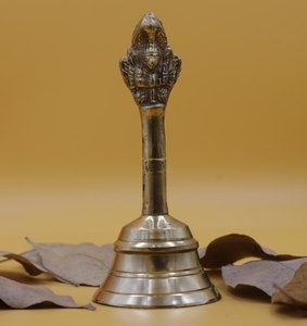 Brass Hand Bell With Wooden Handle Gold Plated Polished Nautical Decorative Bell for Home Decor Christmas Decor At Wholesale - Product Image 5