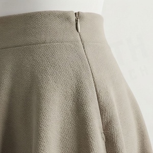 Women High Waist A-Line Mini <b>Skirt</b> Solid Color Pleated Comfortable Woven Polyester <b>Skirt</b> All Seasons Wear - Product Image 5
