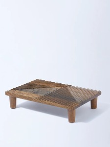 Soporte de madera de mango marrón con ranuras para el hogar - Product Image 2