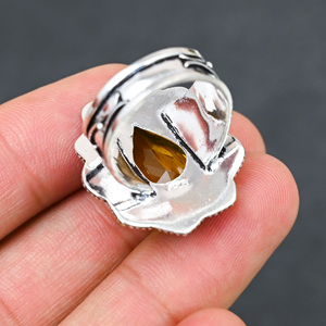 Anillos de Plata 925 Amarillos de Lujo para Fiesta (Sin Piedras Preciosas) - Product Image 3