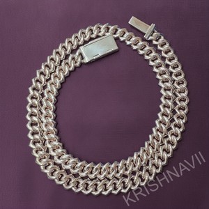 12MM VVS Moissanite Emerald Cut 18K Gold Plated Miami Cuban Link Chain Men's Iced Hip Hop <b>Statement</b> <b>Necklace</b> Luxury Gift Jewelry - Product Image 2