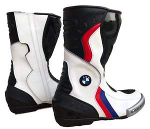 Bottes de moto unisexes en cuir rouge, blanc et noir, imperméables, respirantes, coupe-vent, couvrant entièrement la jambe, grandes tailles adultes, toutes saisons - Product Image 4